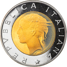 Coin, Italy, 500 Lire, 1995, Rome, Proof, MS(65-70), Bi-Metallic, KM:111