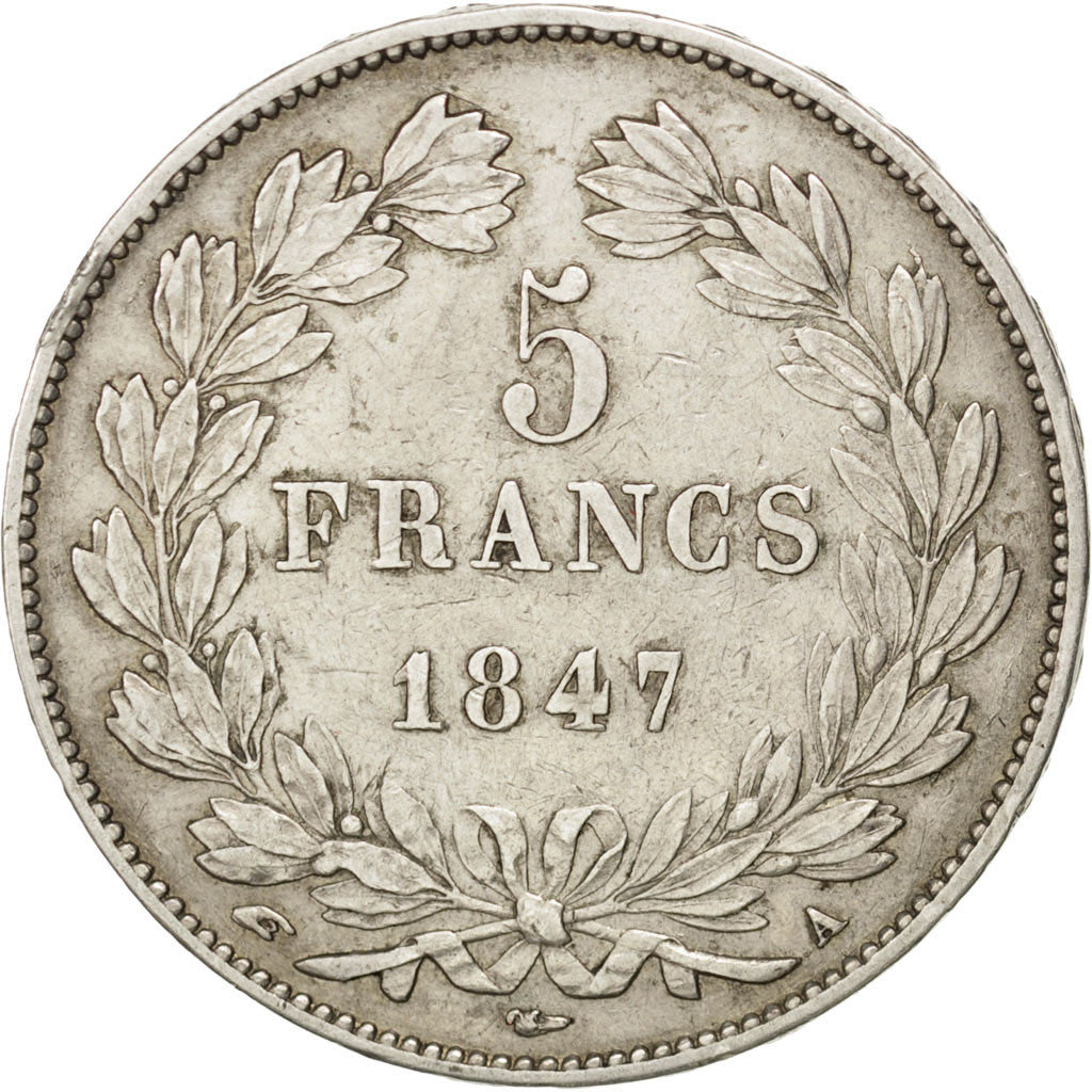 Monnaie, France, Louis-Philippe, 5 Francs, 1847, Paris, TTB+, Argent, KM:749.1