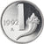 Coin, Italy, Lira, 1992, Rome, Proof, MS(65-70), Aluminum, KM:91
