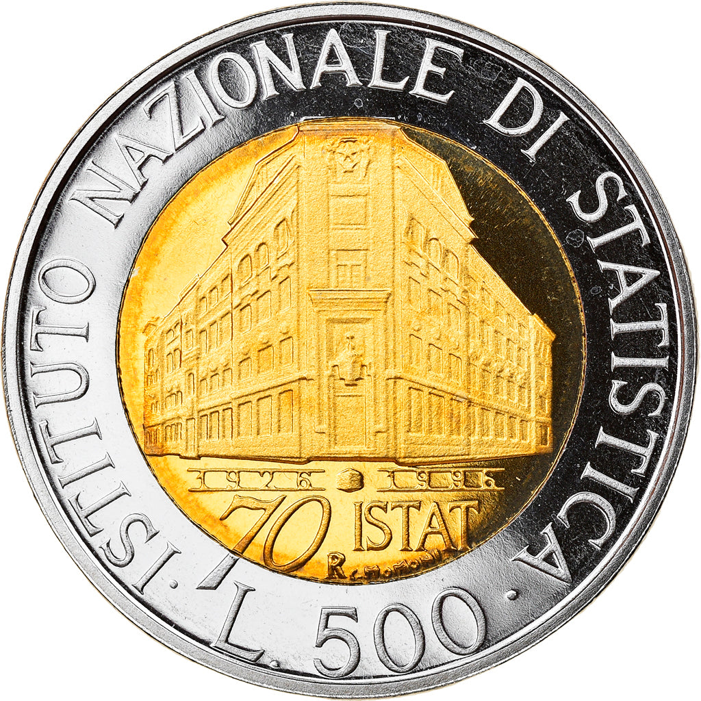 Coin, Italy, 500 Lire, 1996, Rome, Proof, MS(65-70), Bi-Metallic, KM:181