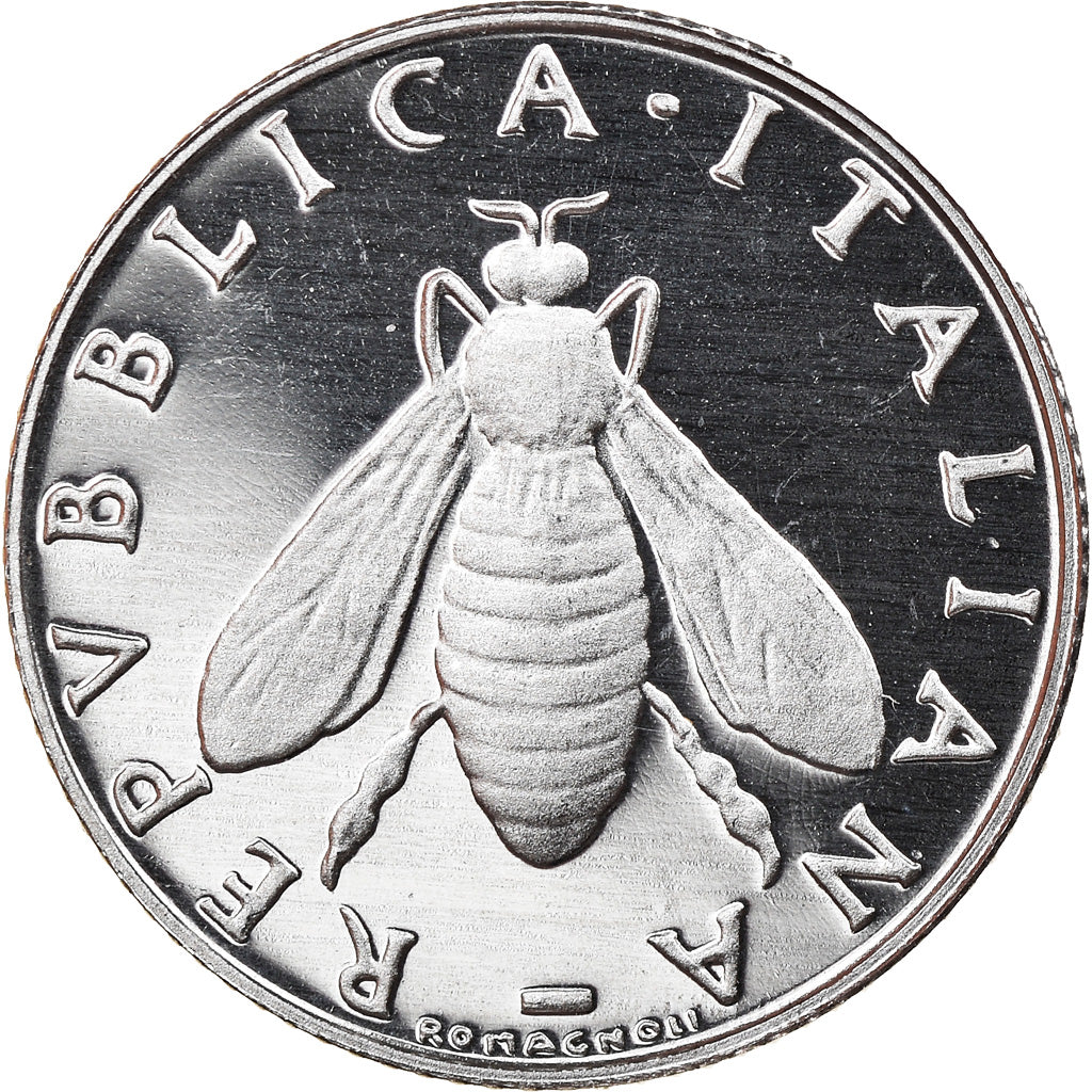 Coin, Italy, 2 Lire, 1993, Rome, Proof, MS(65-70), Aluminum, KM:94