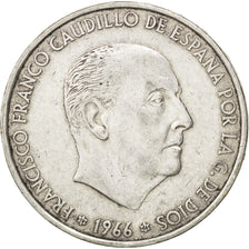 SPAIN, 100 Pesetas, 1966, KM #797, AU(50-53), Silver, 34, 19.00
