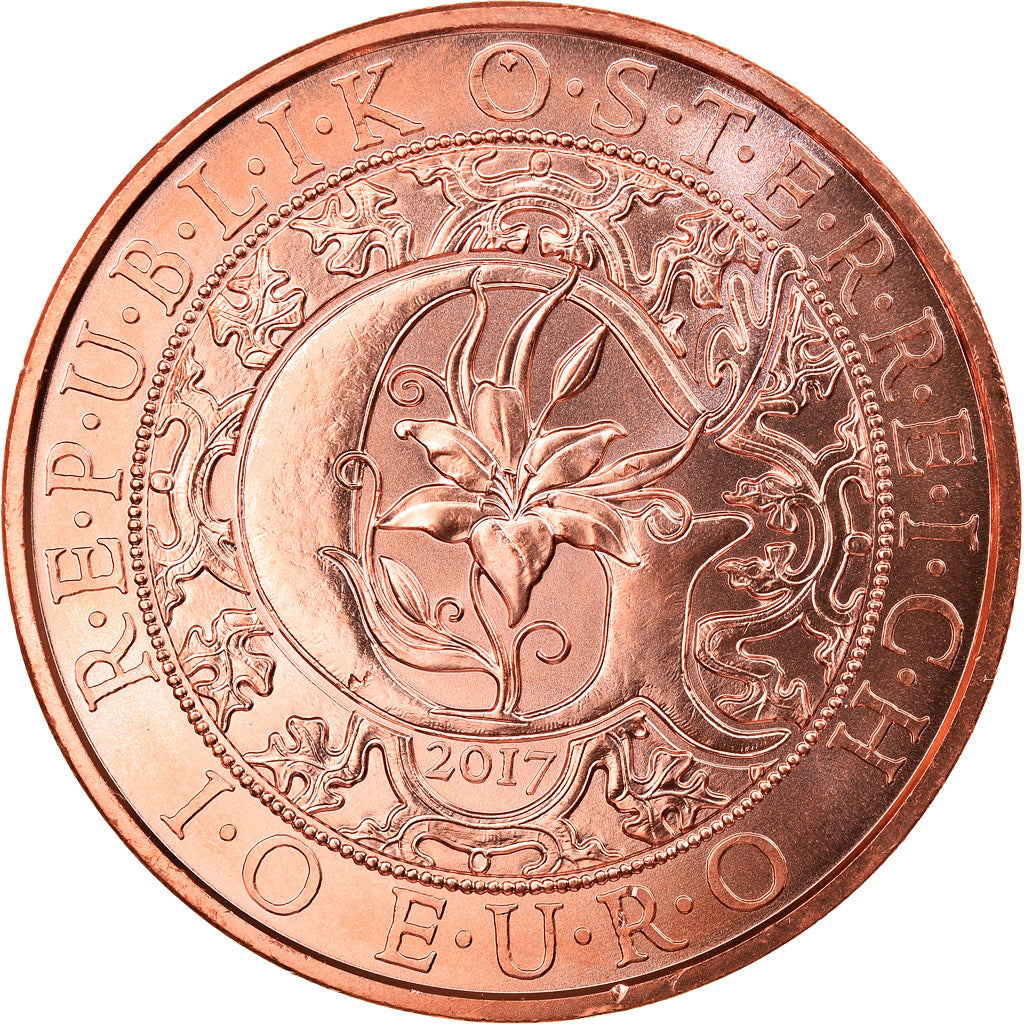 Austria, 10 Euro, Gabriel The Revealing Angel, 2017, Proof, MS(65-70), Copper