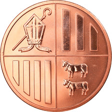 Andorra, 1 Cent, Andorra Eagle, 2014, Proof, MS(65-70), Copper