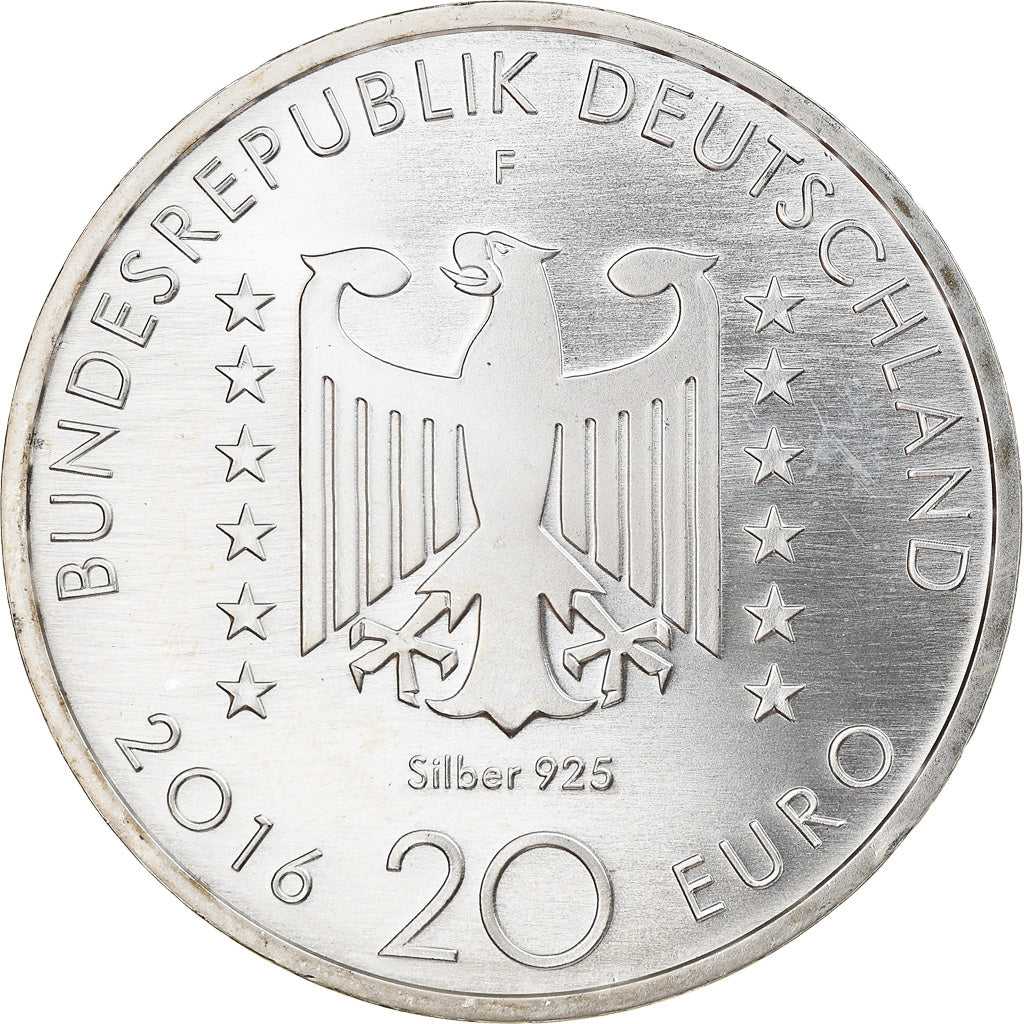 Alemania, 20 Euro, Nelly Sachs, 2016, Hambourg, Proof, FDC, Plata