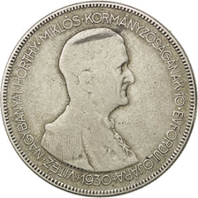HUNGARY, 5 Pengo, 1930, Budapest, KM #512.1, VF(20-25), Silver, 36, 24.86