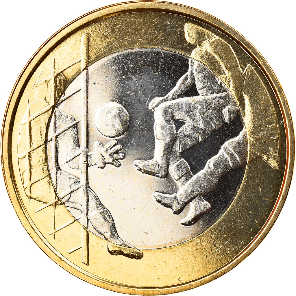 Finland, 5 Euro, Football, 2016, Proof, MS(65-70), Bi-Metallic