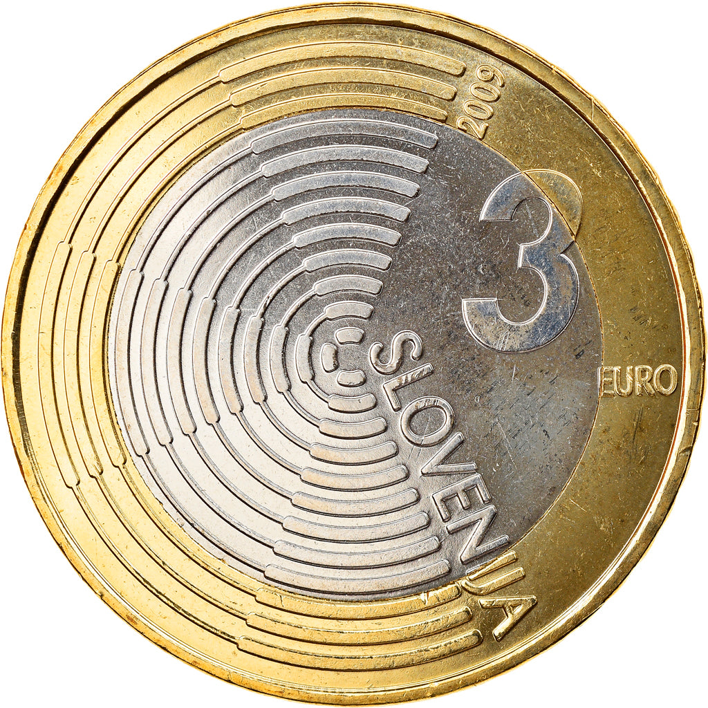 Slovenia, 3 Euro, Aircraft Flight Anniversary, 2009, Proof, MS(65-70)