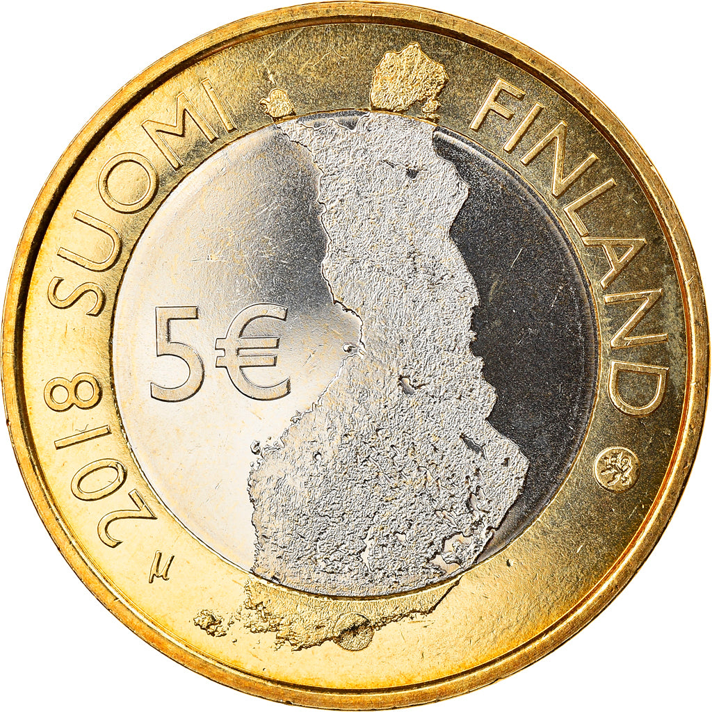Finland, 5 Euro, Finnish National Landscapes Maritime Helsinki, 2018, Proof