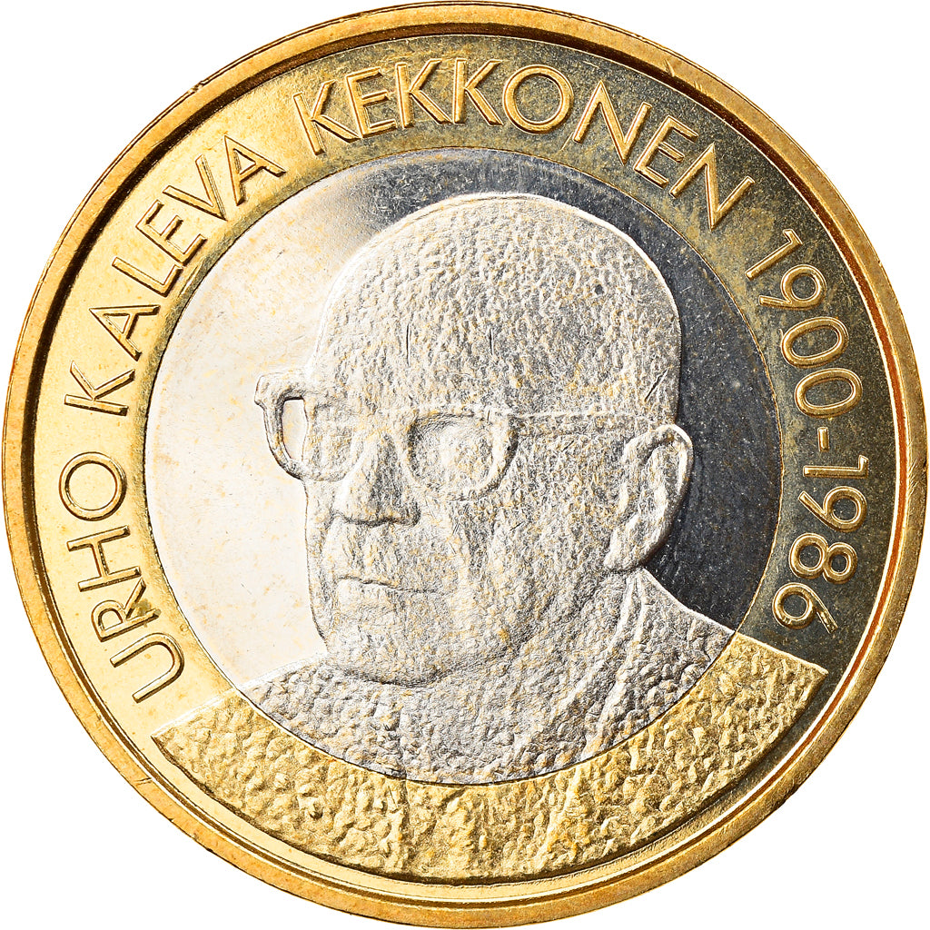 Finland, 5 Euro, Urho Kaleva Kekkonen, 2017, Proof, MS(65-70), Bi-Metallic