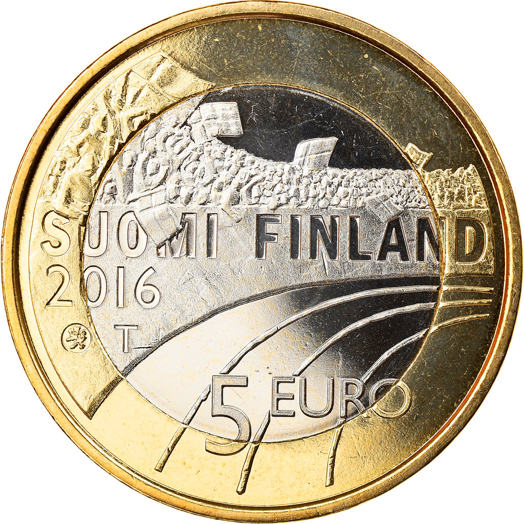 Finland, 5 Euro, Athletics, 2016, Proof, MS(65-70), Bi-Metallic