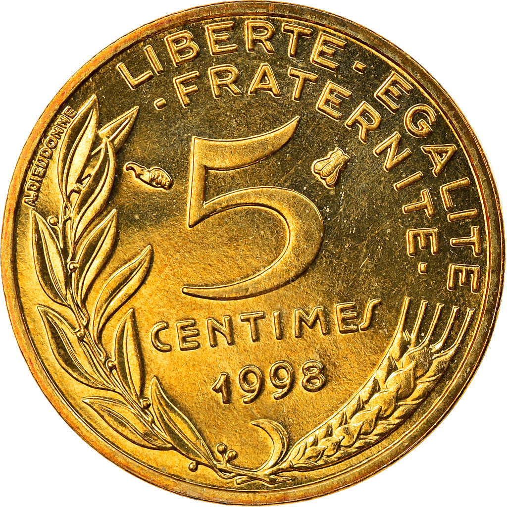 Coin, France, Marianne, 5 Centimes, 1998, Paris, Proof, MS(65-70)