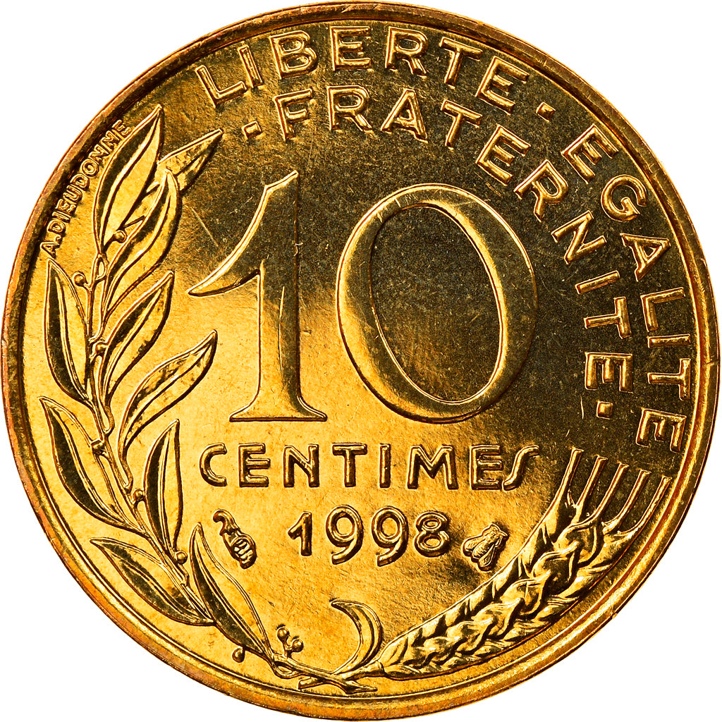 Coin, France, Marianne, 10 Centimes, 1998, Paris, Proof, MS(65-70)