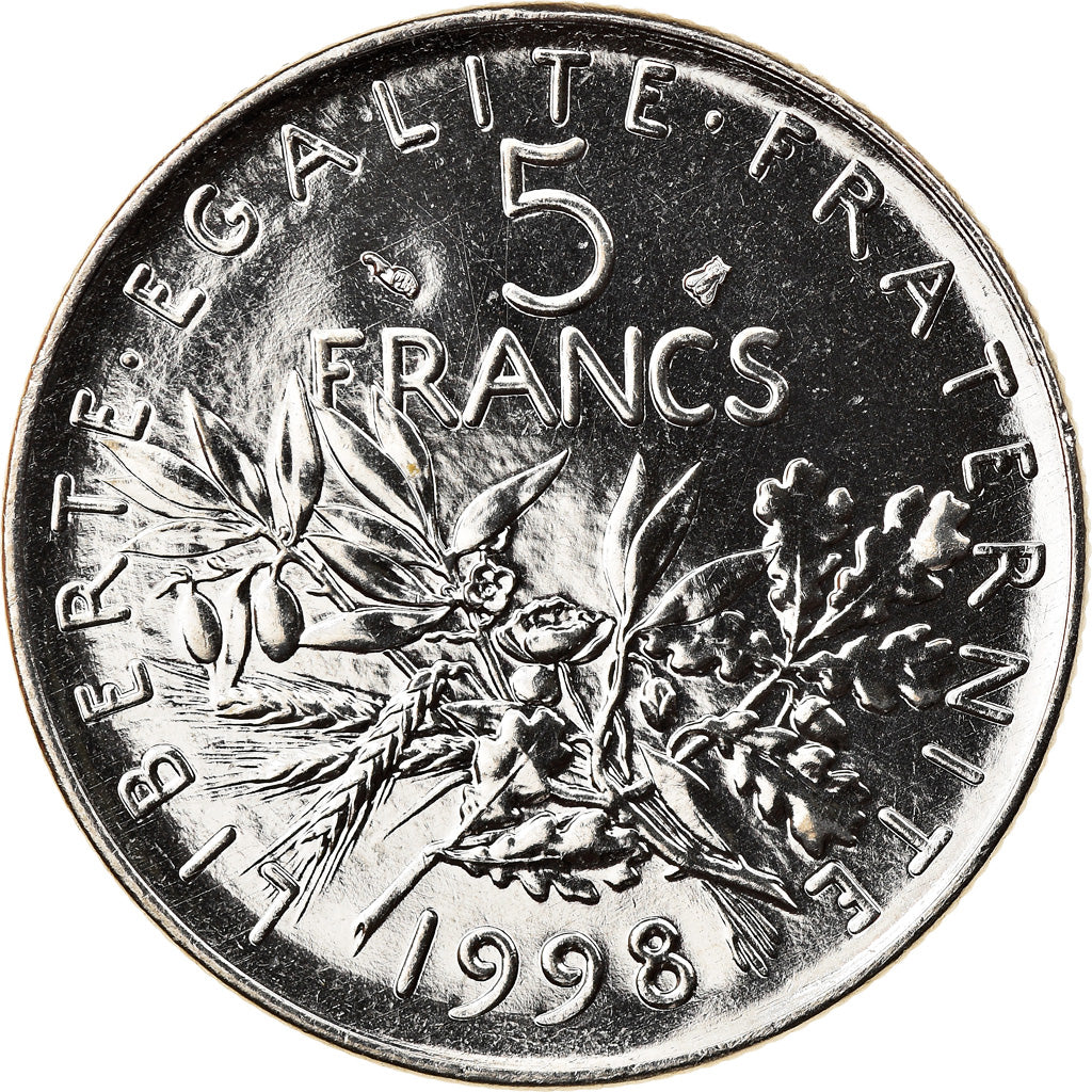 Coin, France, Semeuse, 5 Francs, 1998, Paris, Proof, MS(65-70), Nickel Clad