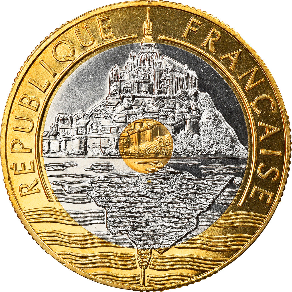 Coin, France, Mont Saint Michel, 20 Francs, 1998, Proof, MS(65-70)