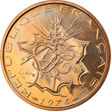 Coin, France, Mathieu, 10 Francs, 1974, FDC, MS(65-70), Nickel-brass, KM:940