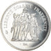 Moeda, França, Hercule, 50 Francs, 1974, Paris, FDC, MS(65-70), Prata, KM:941.1