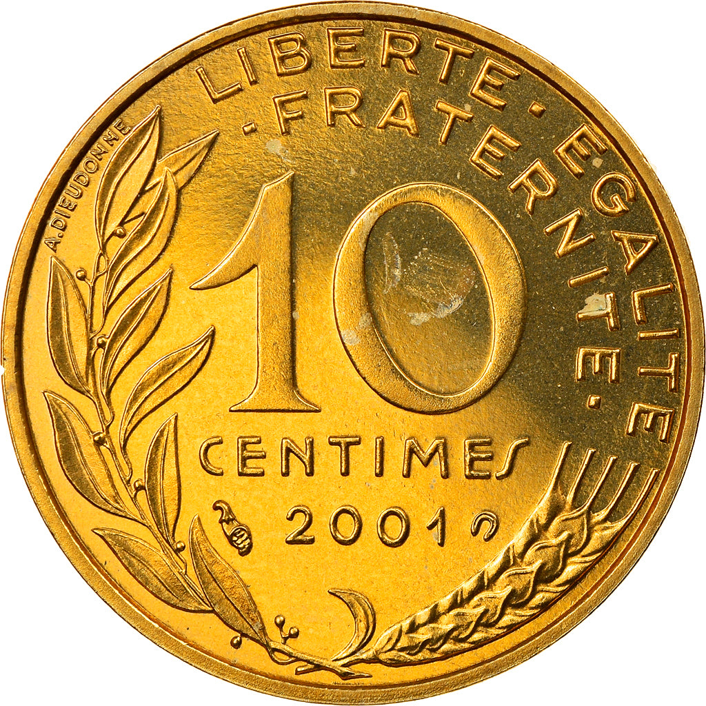 Coin, France, Marianne, 10 Centimes, 2001, Paris, Proof, MS(65-70)