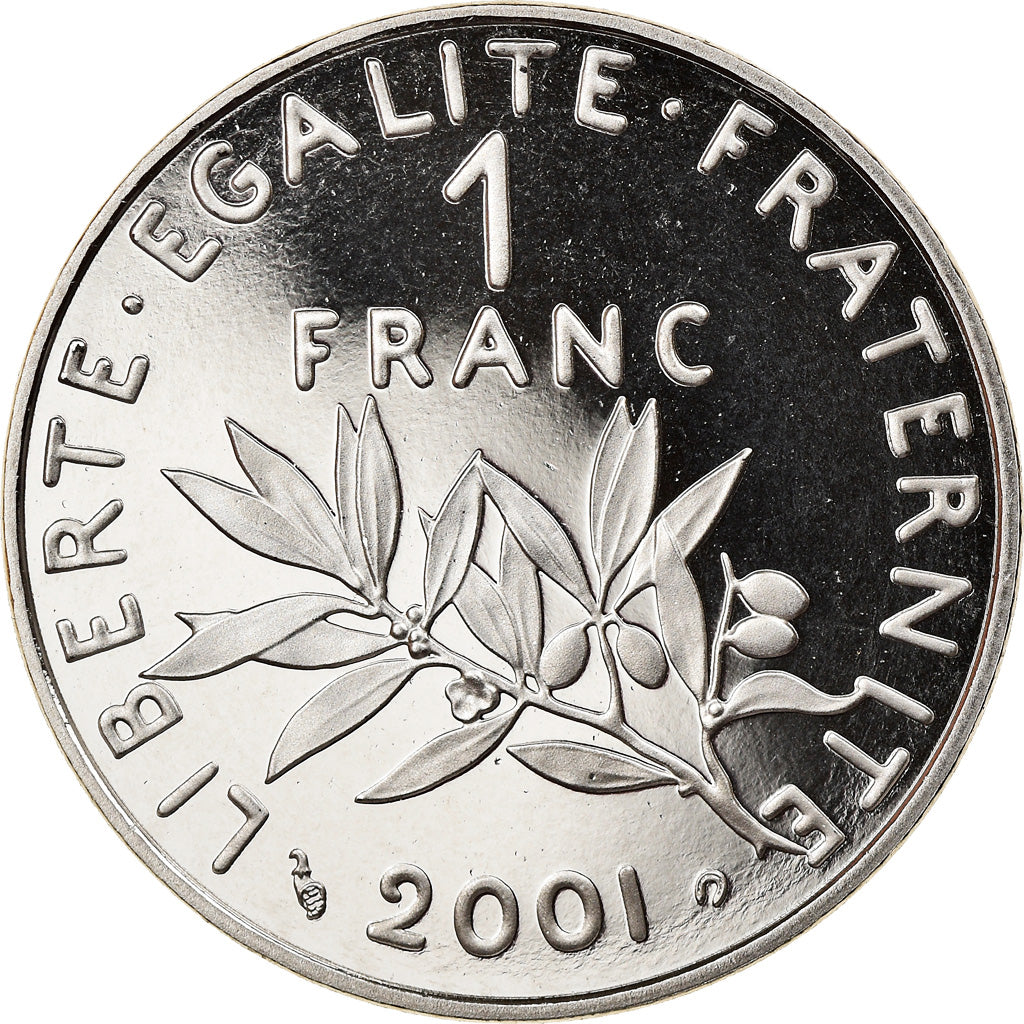 Monnaie, France, Semeuse, Franc, 2001, Proof, FDC, Nickel, KM:925.2