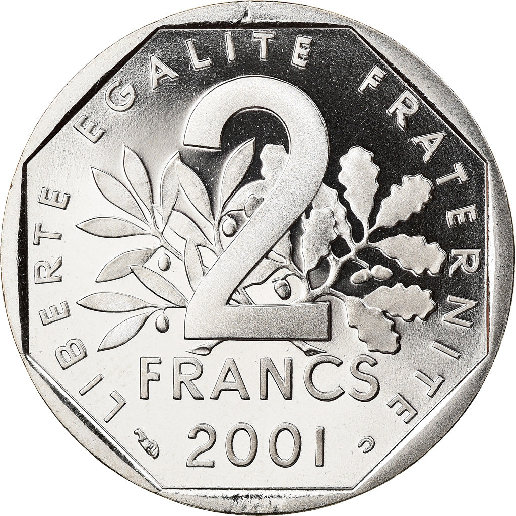 Monnaie, France, Semeuse, 2 Francs, 2001, Proof, FDC, Nickel, KM:942.2