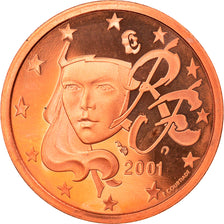 Coin, France, 5 Euro Cent, 2001, Paris, MS(65-70), Copper Plated Steel, KM:1284