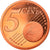 Moeda, França, 5 Euro Cent, 2001, Paris, MS(65-70), Aço Cromado a Cobre