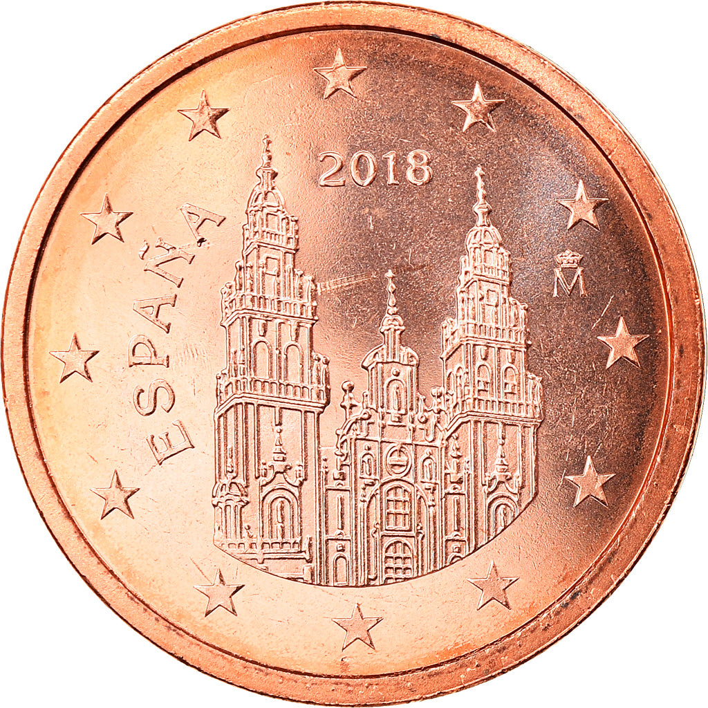 Spanien, 2 Euro Cent, 2018, STGL, Copper Plated Steel