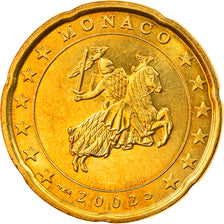 Monaco, 20 Euro Cent, 2002, Paris, FDC, Ottone, KM:171