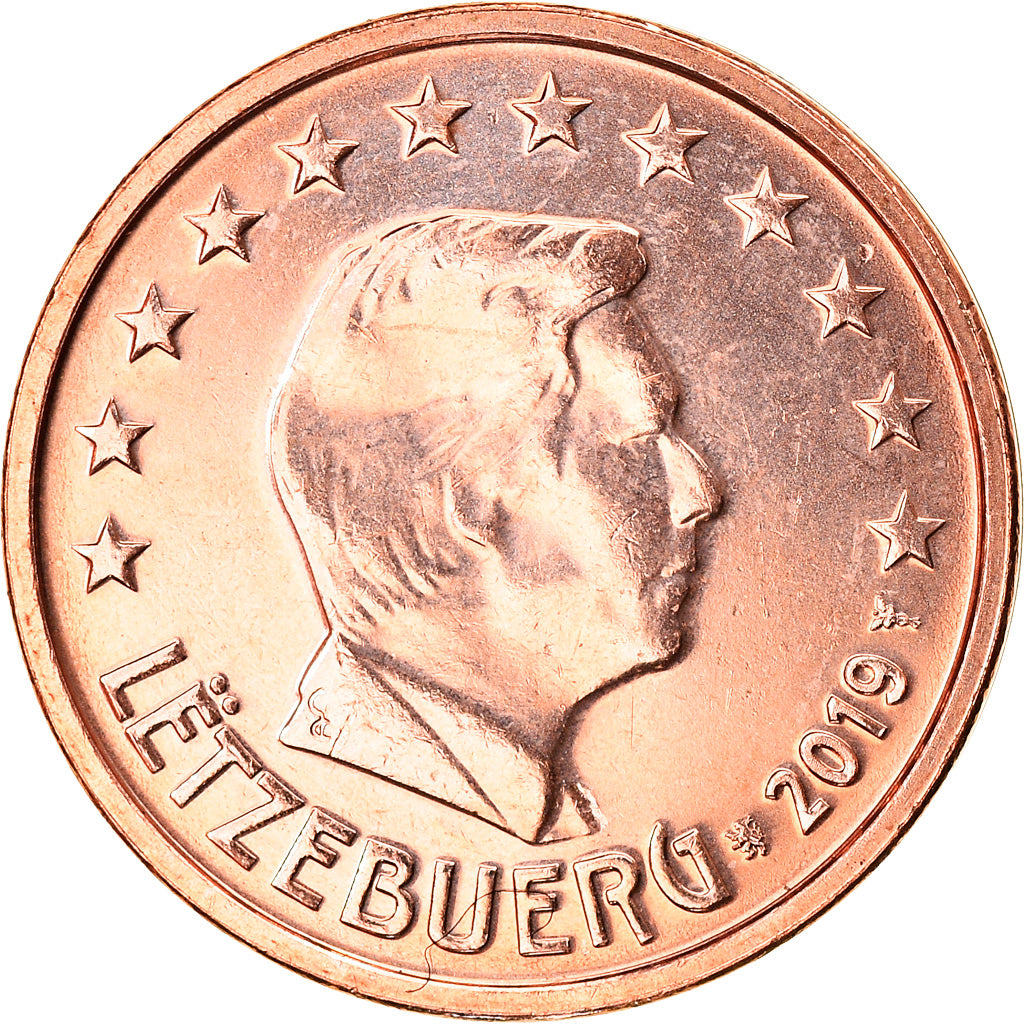 Munten, Luxemburg, 2 Euro Cent, 2019, Henri I, UNC, Copper Plated Steel