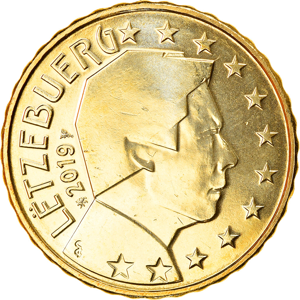 Luxembourg, 10 Euro Cent, 2019, Henri I, MS(64), Nordic gold