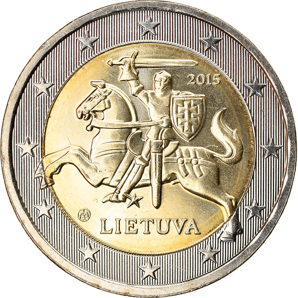 Lituania, 2 Euro, 2015, SC+, Bimetálico