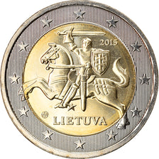 Lituania, 2 Euro, 2015, SC+, Bimetálico