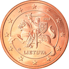Lithuania, 5 Euro Cent, 2015, UNZ+, Copper Plated Steel