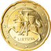 Lituânia, 20 Euro Cent, 2015, MS(63), Nordic gold