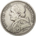 ITALIAN STATES, 5 Lire, 1870, Rome, KM #1385, EF(40-45), Silver, 24.94