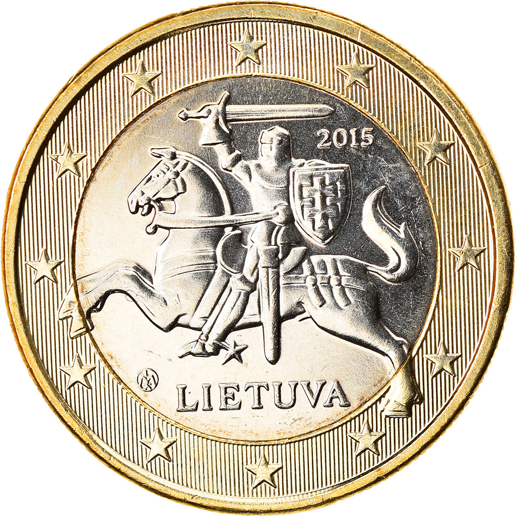 Lituania, 1 Euro, 2015, SPL, Bi-metallico