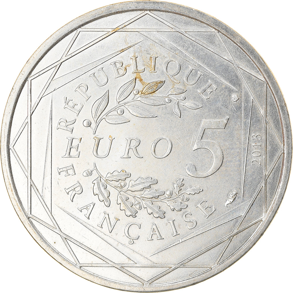 France, 5 Euro, Liberté, 2013, MS(64), Silver