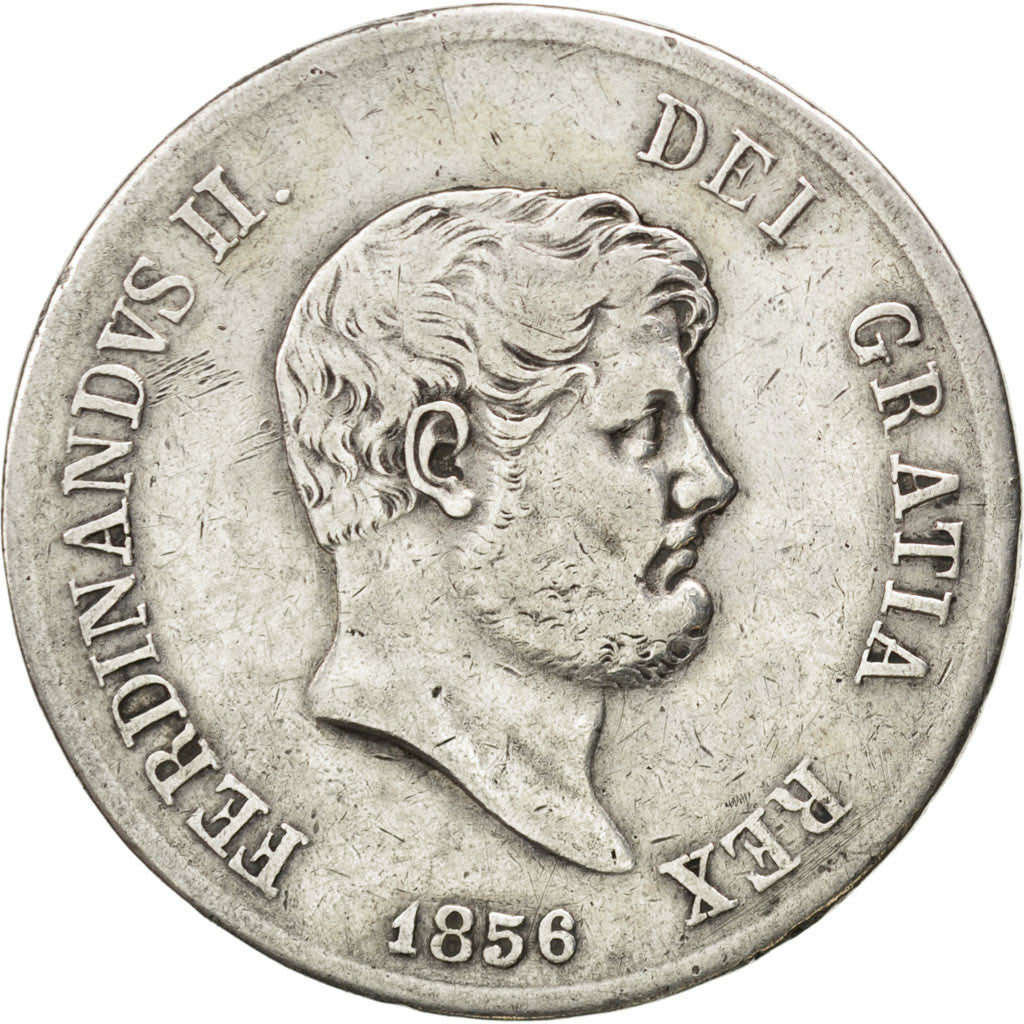 Italie, Naples & Sicile, Ferdinand II, 120 Grana, 1856, KM 370