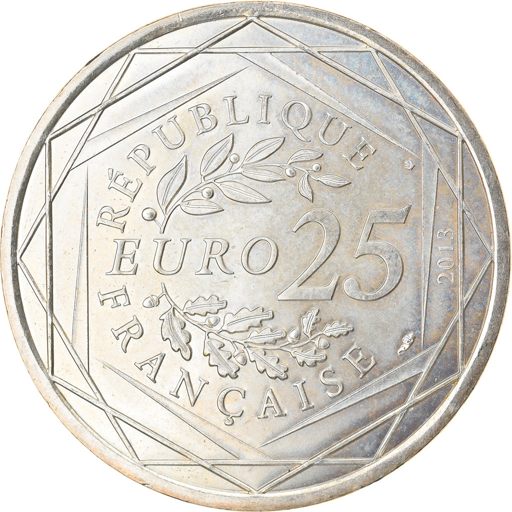 France, 25 Euro, Respect, 2013, MS(64), Silver
