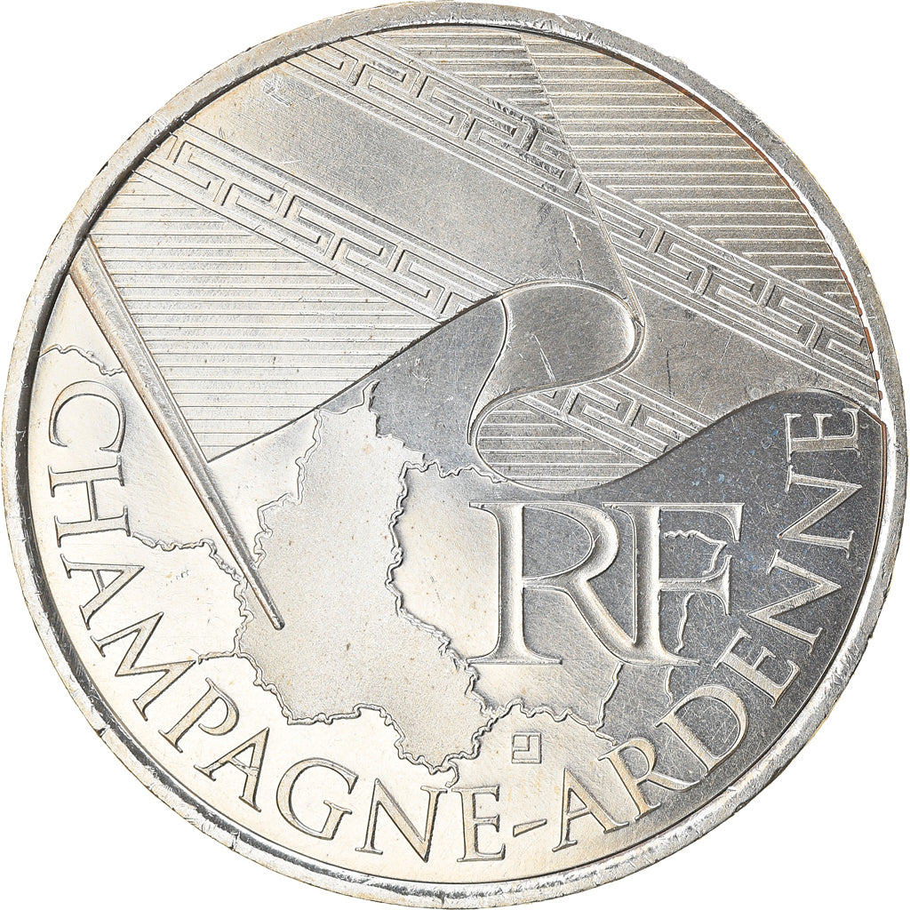 France, 10 Euro, Champagne-Ardenne, 2010, Paris, SPL+, Argent, KM:1651