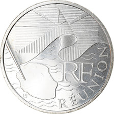 France, 10 Euro, 2010, Réunion, MS(64), Silver