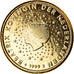Netherlands, 1 Centime, Reine Beatrix, 1999, golden, MS(63), Silver Plated