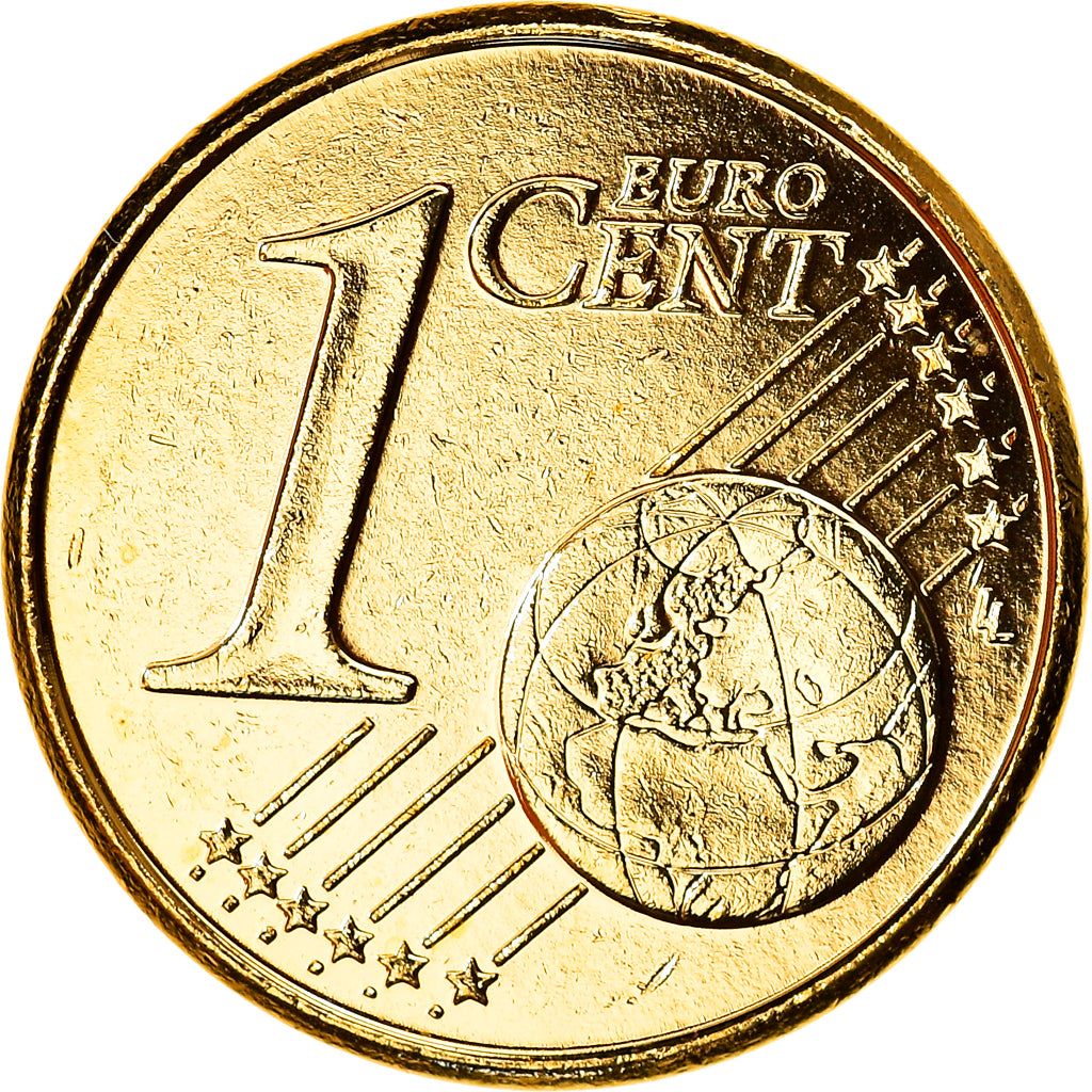 Netherlands, 1 Centime, Reine Beatrix, 1999, golden, MS(63), Silver Plated