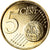 Países Baixos, 5 Centimes, Reine Beatrix, 1999, golden, MS(63), Cobre Revestido