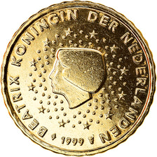 Netherlands, 10 Centimes, Reine Beatrix, 1999, golden, MS(63), Nordic gold