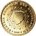 Netherlands, 10 Centimes, Reine Beatrix, 1999, golden, MS(63), Nordic gold