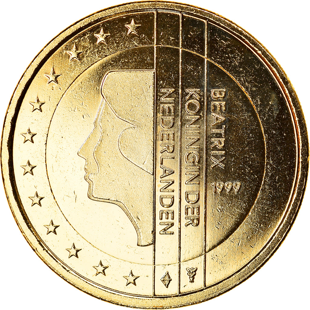 Pays-Bas, 2 Euro, Reine Beatrix, 1999, golden, SPL, Bi-Metallic
