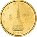 Italy, 2 Centimes, Mole Antonelliana, 2006, golden, MS(63), Copper Plated Steel