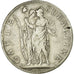 Coin, ITALIAN STATES, PIEDMONT REPUBLIC, 5 Francs, 1801, VF(30-35), Silver, KM:4
