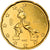 Itália, 20 Centimes, Boccioni's sculpture, 2006, golden, MS(63), Nordic gold